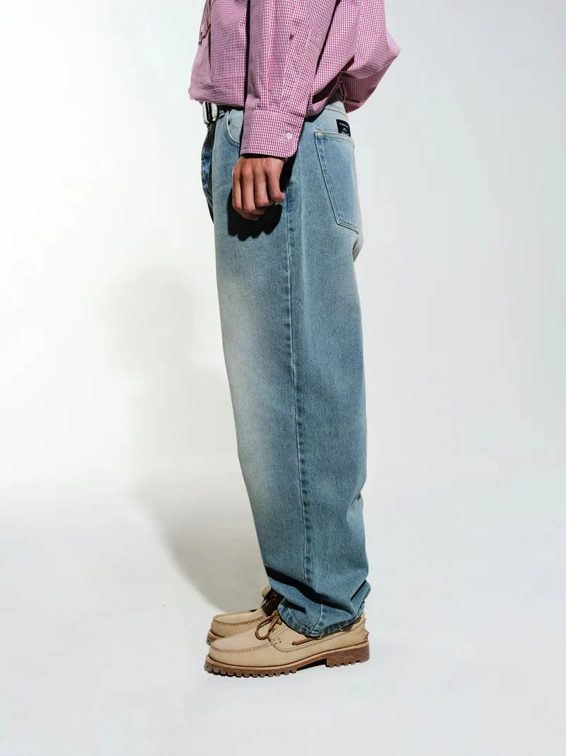 Pop Trading Company Drs Pants  (Washed Denim) - Image 4