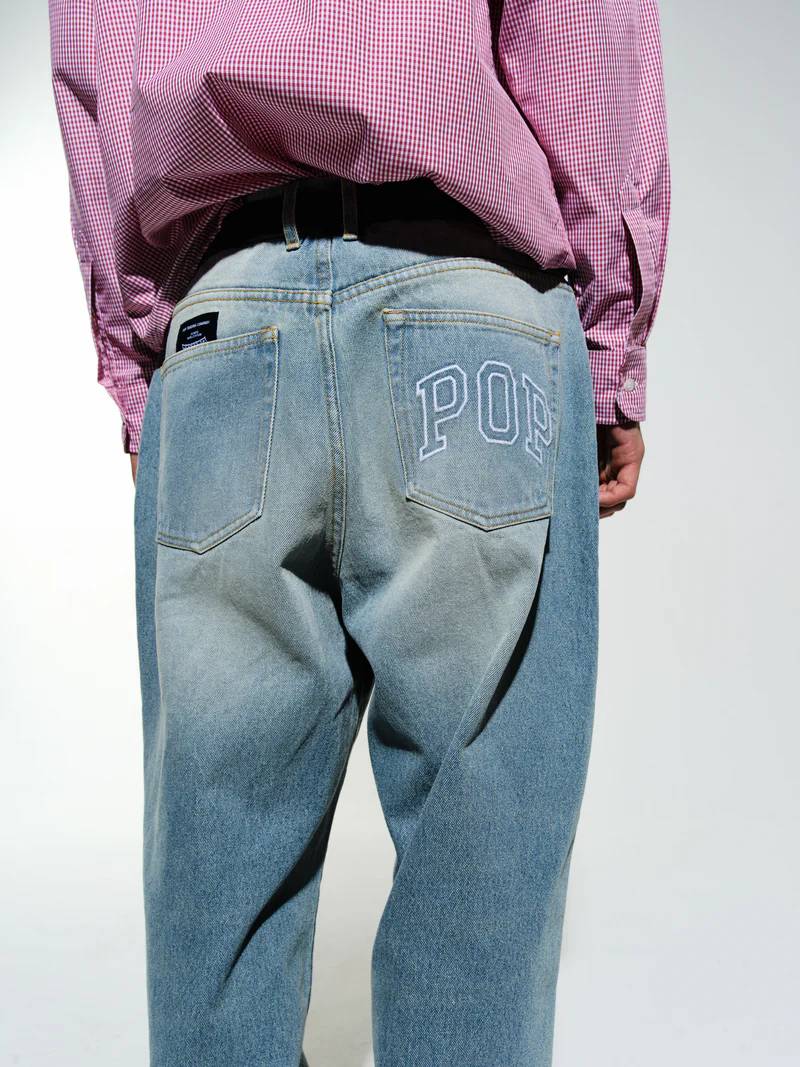 Pop Trading Company Drs Pants  (Washed Denim) - Image 5