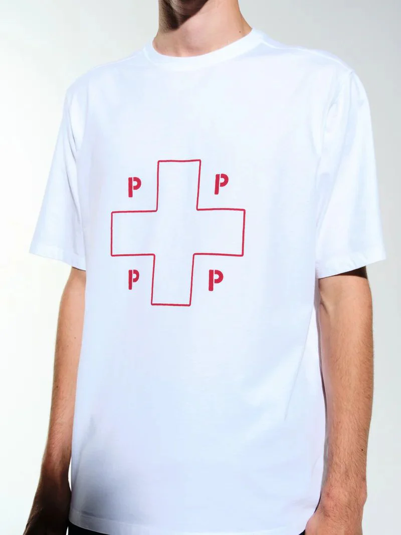 Pop Trading Company Lifesaver Logo T-shirt (White) - Image 3