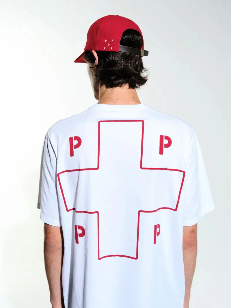 Pop Trading Company Lifesaver Logo T-shirt (White) - Image 4