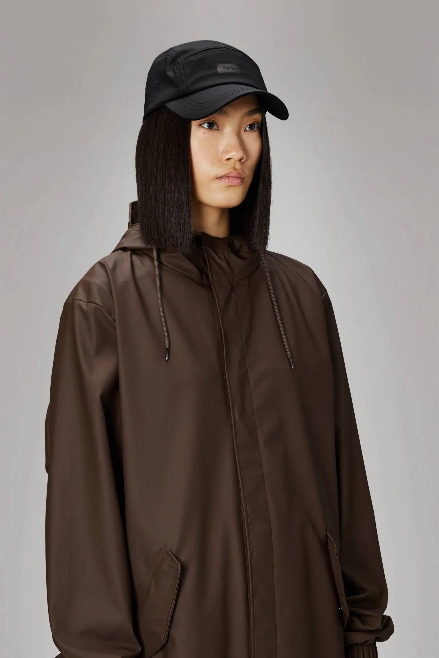Rains 5 Panel Cap W1 (Black) - Image 3
