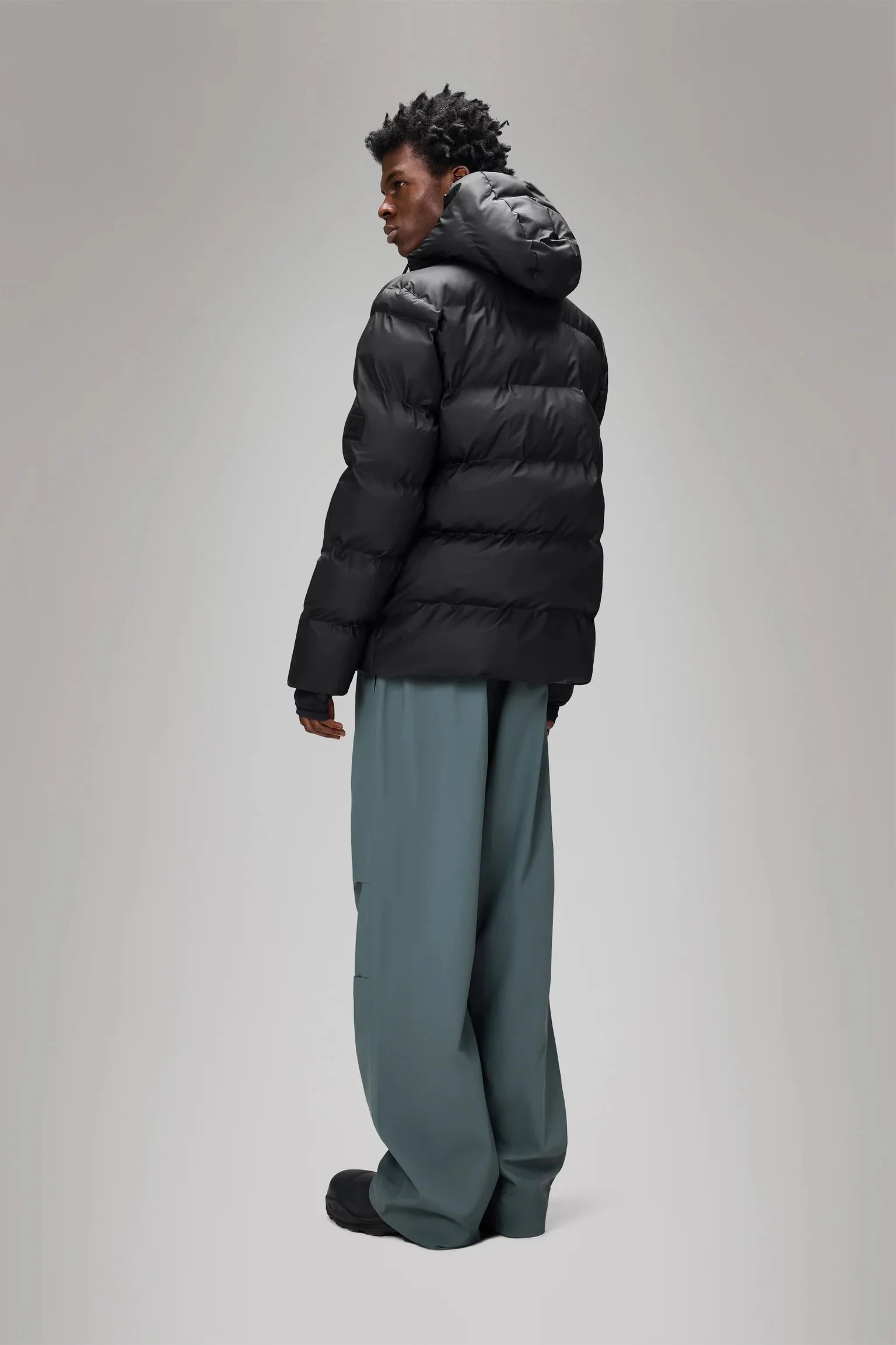 Rains Alta Puffer Jacket W3T3 (Black) - Image 3
