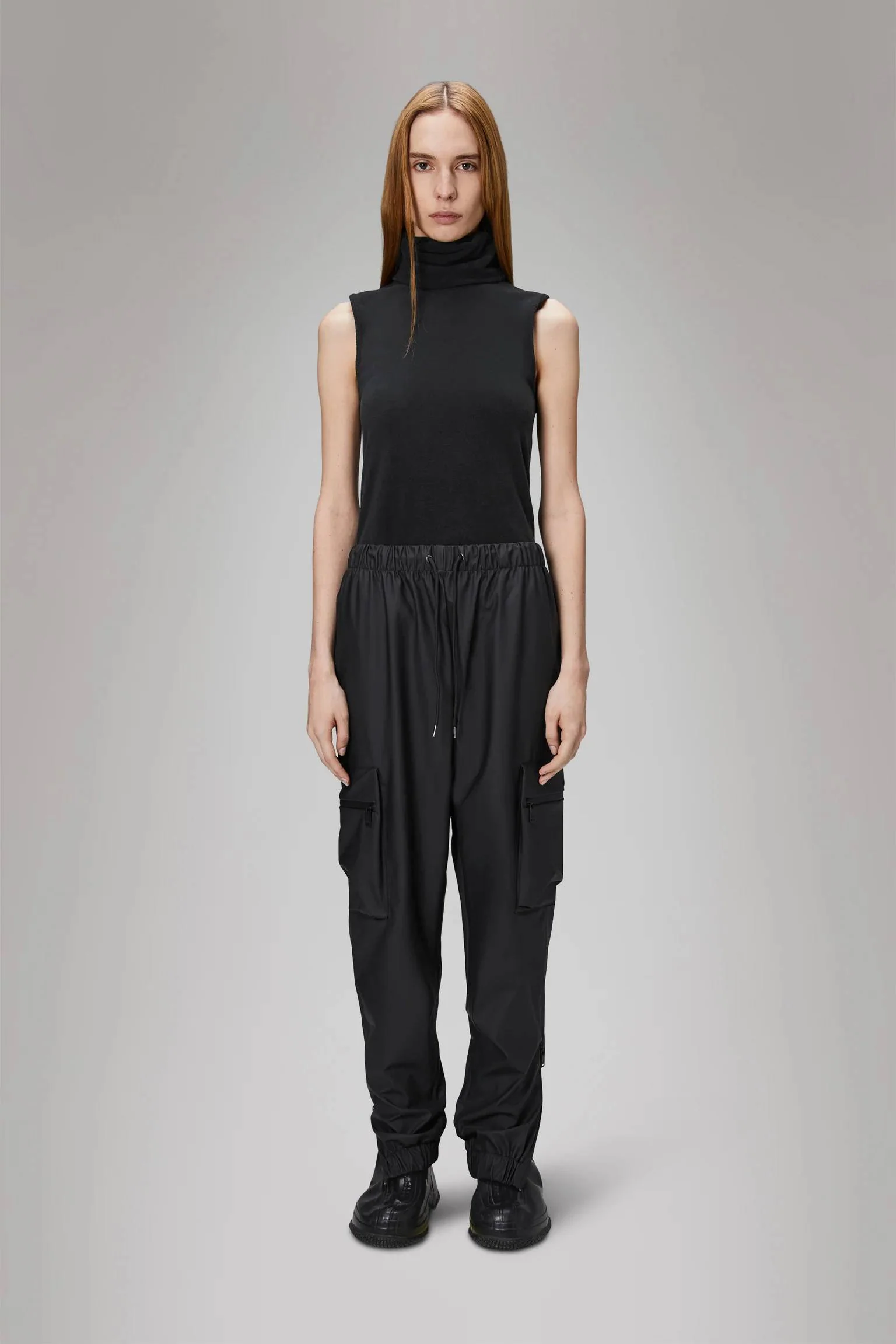 Rains Cargo Rain Pants Regular W3 (Black) - Image 3