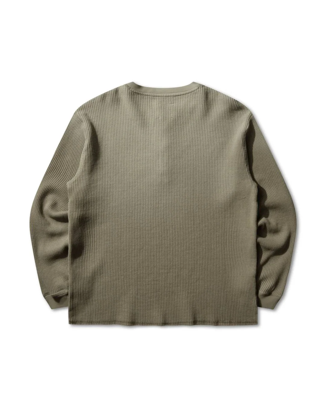ROA Bee Sun Faded Organic Waffle Serafino Long Sleeve (Grey Green) - Image 2