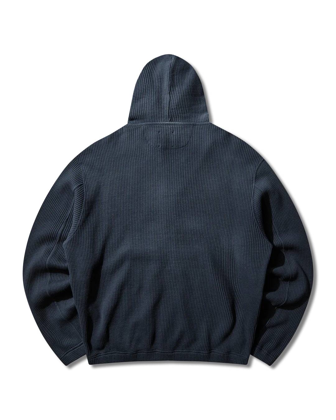 ROA Bee Sun Faded Organic Waffle Zip Up Hoodie (Navy) - Image 2