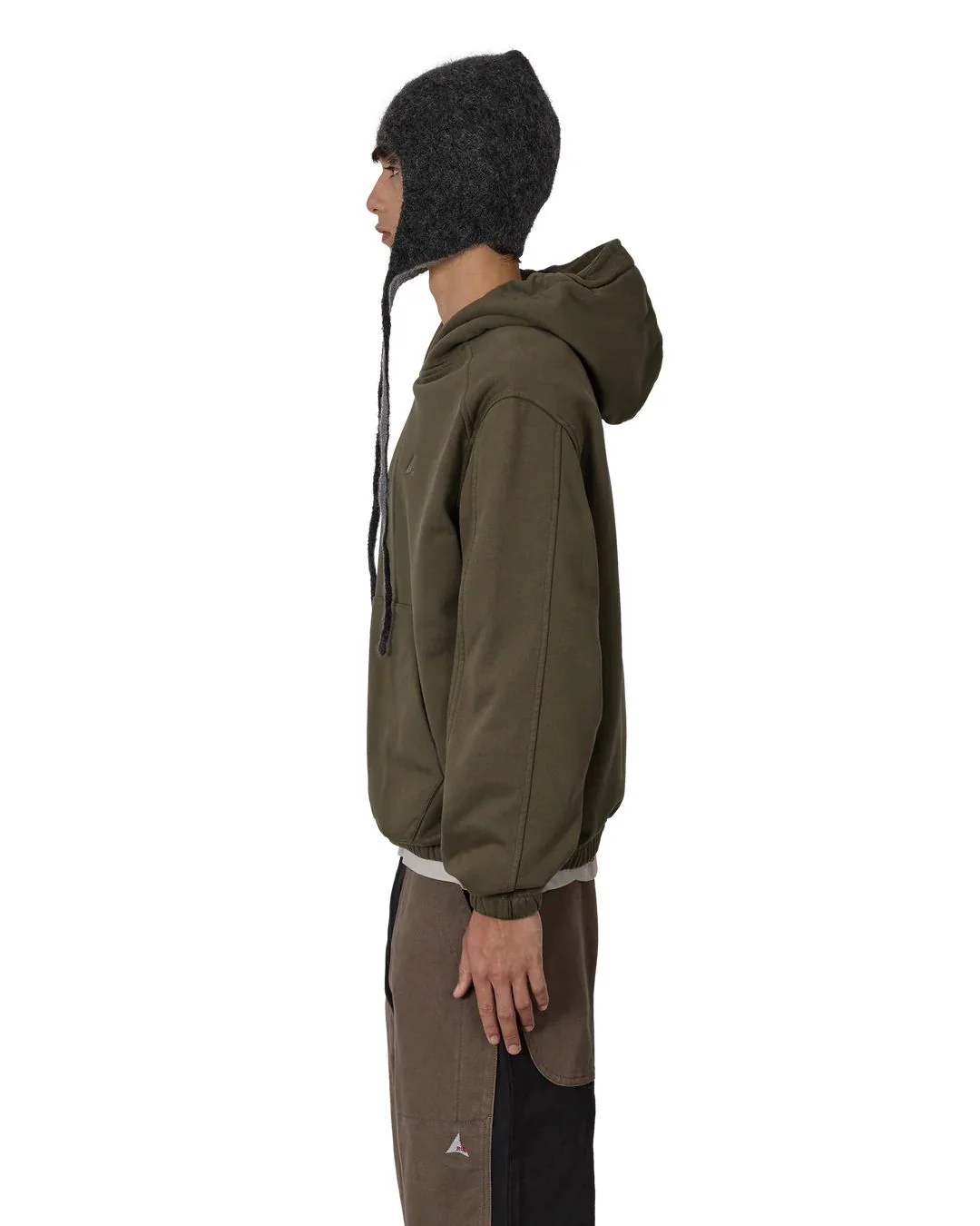 ROA Logo 490Gsm Hoodie (Olive) - Image 2