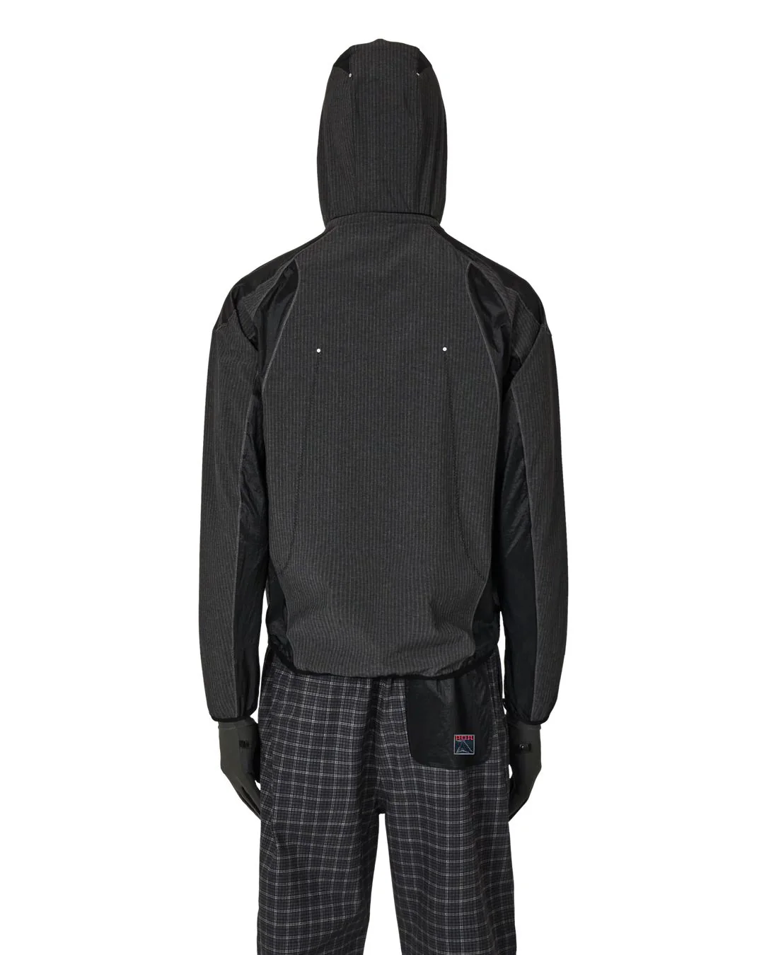 ROA Numb Pinstriped Hooded Wind Jacket (Black) - Image 4