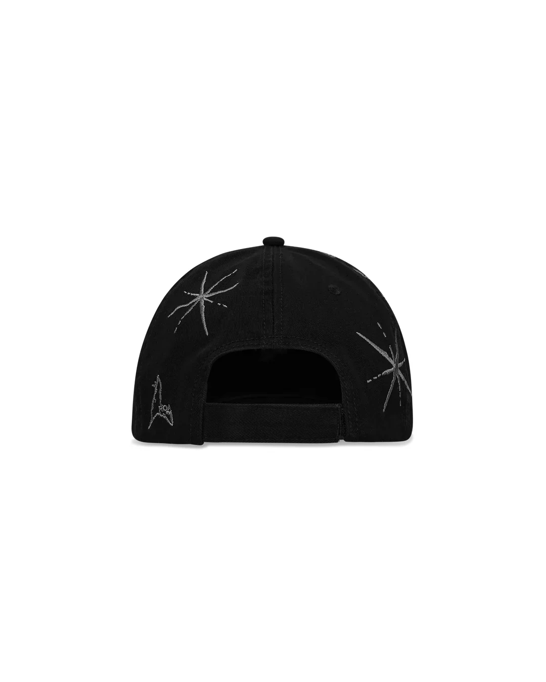 ROA Ryli Embriodered 6 Panel Cap (Washed Black) - Image 3