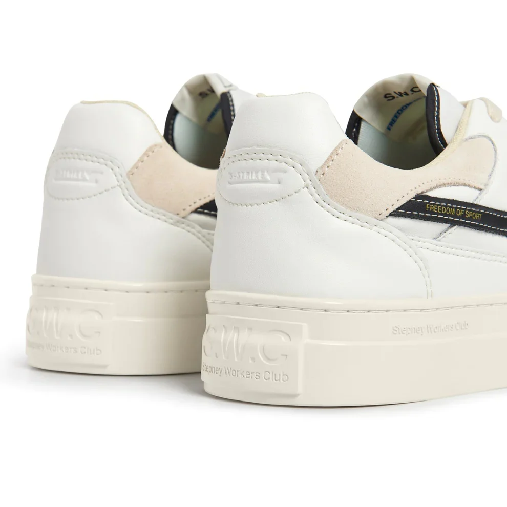 Stepney Workers Pearl S-Strike Leather (White/Black) - Image 4