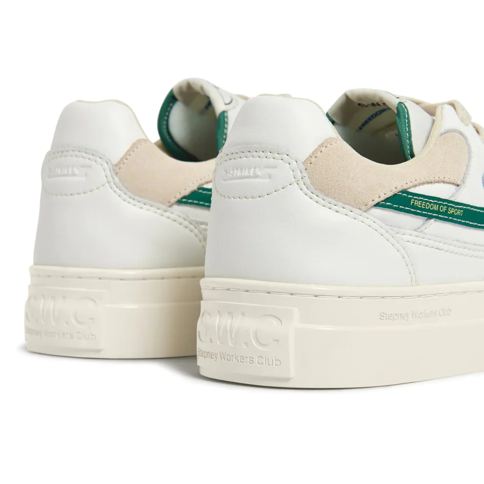 Stepney Workers Pearl S-Strike Leather (White/Green) - Image 4