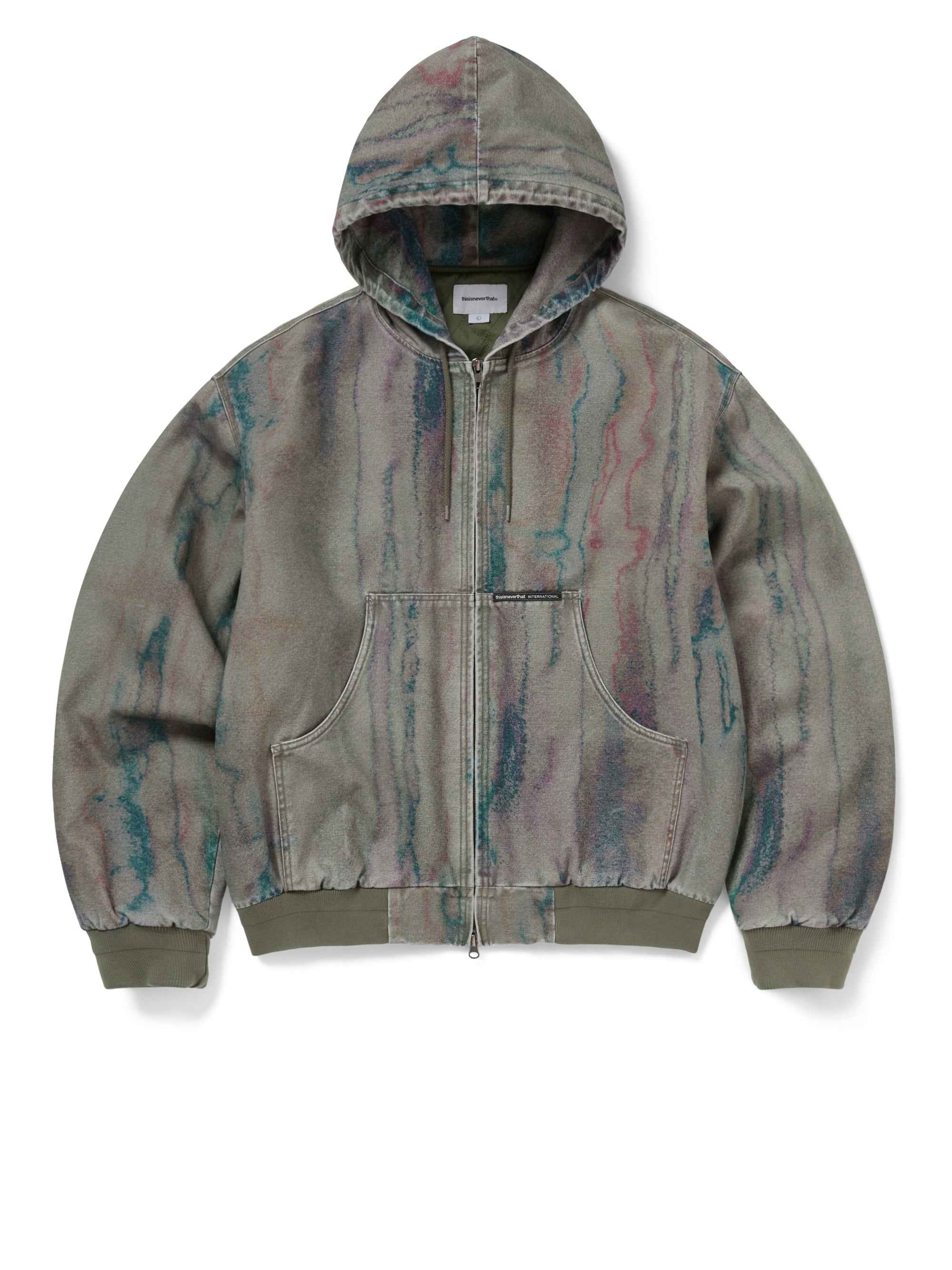 Thisisneverthat Blurred Hooded Jacket (Olive)