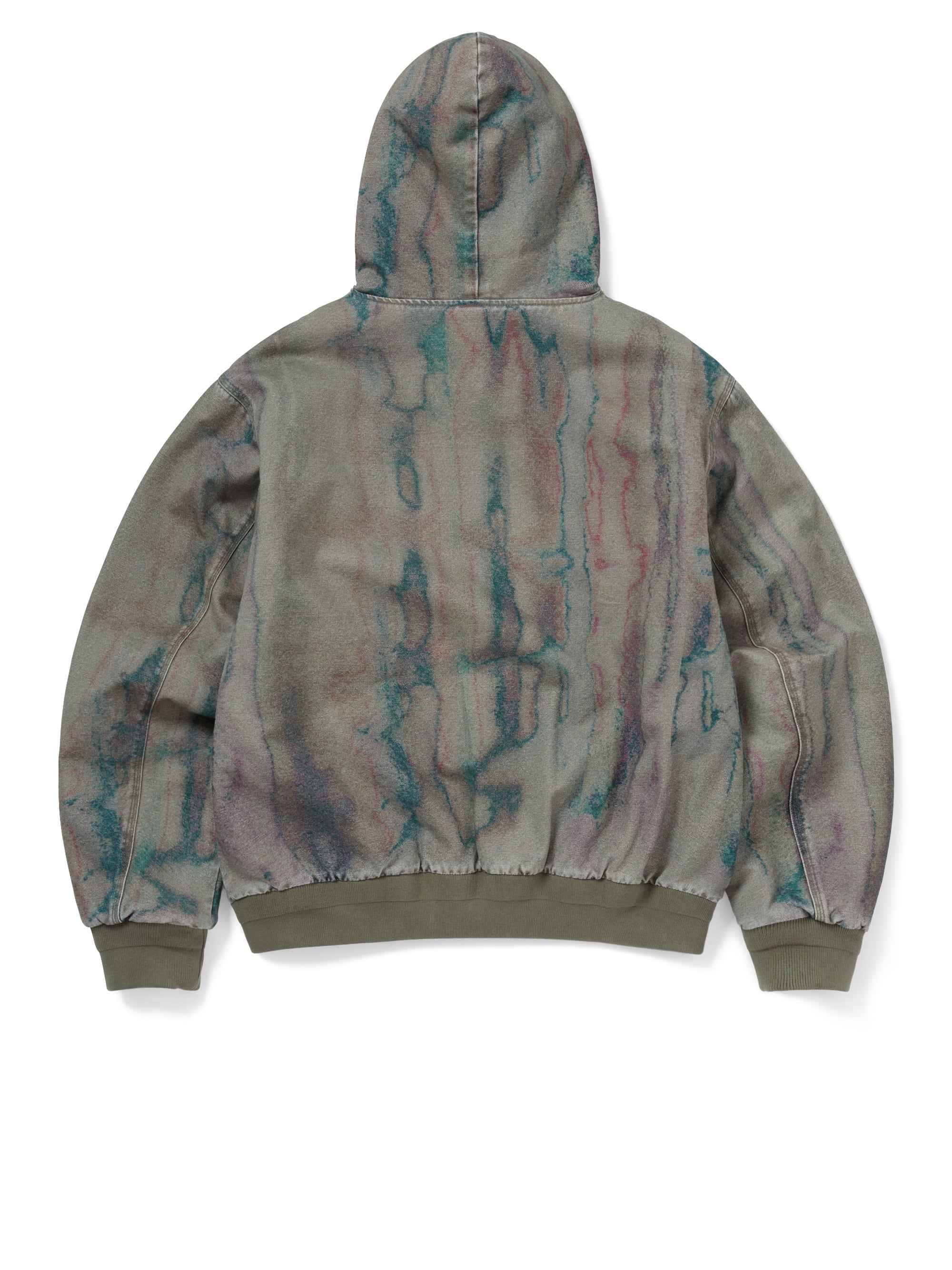 Thisisneverthat Blurred Hooded Jacket (Olive) - Image 2