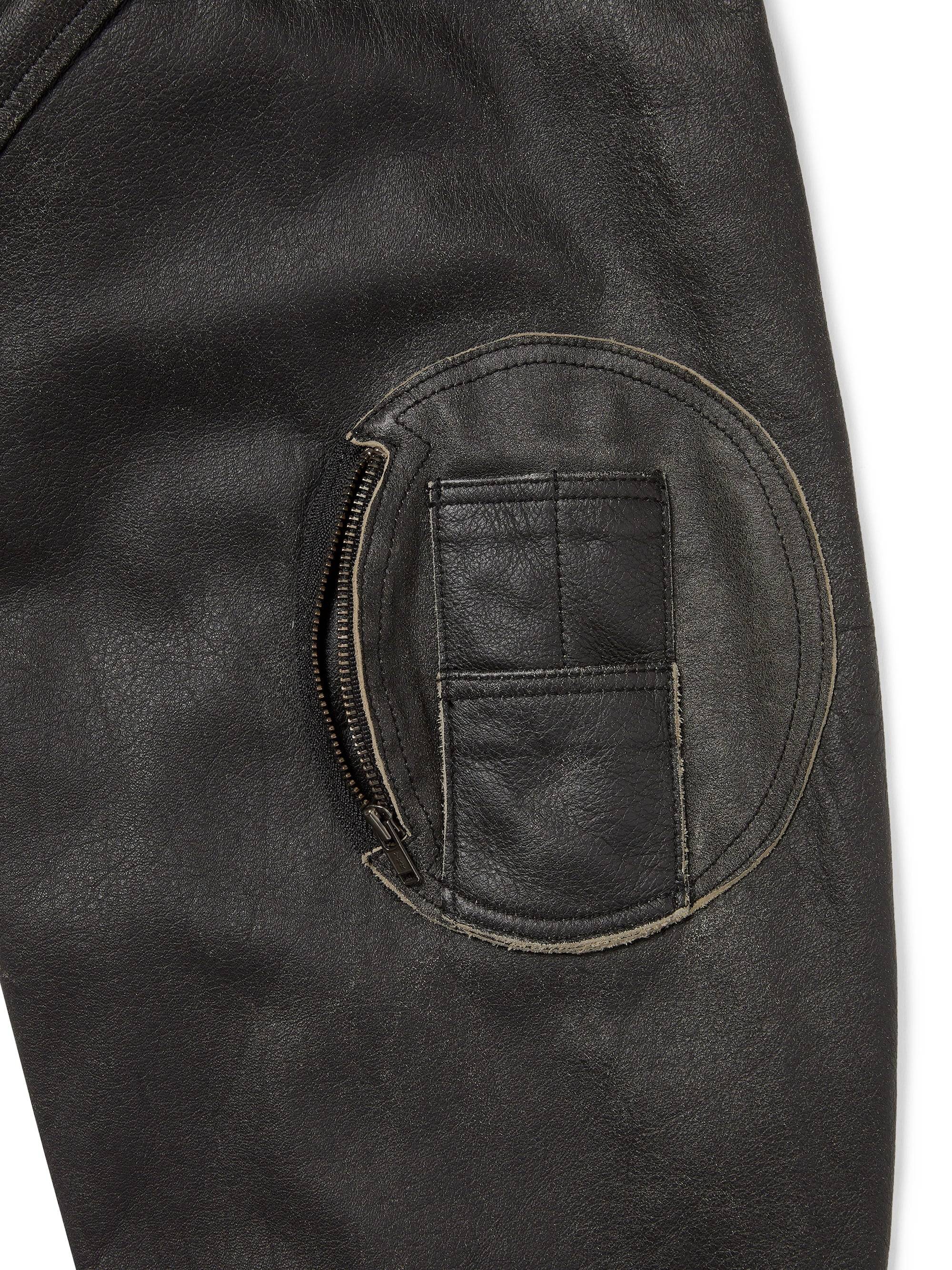 Thisisneverthat Flight Leather Jacket (Black) - Image 3