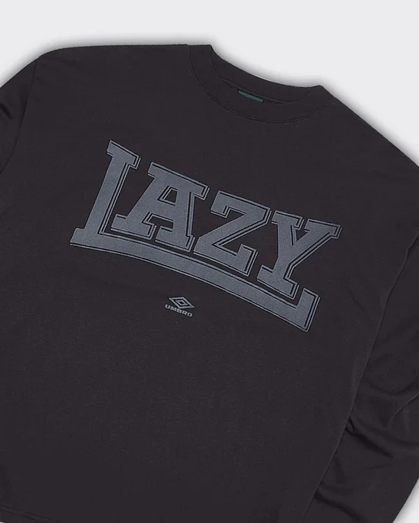 Umbro Lazy Ls Shirt (Washed Black) - Image 3