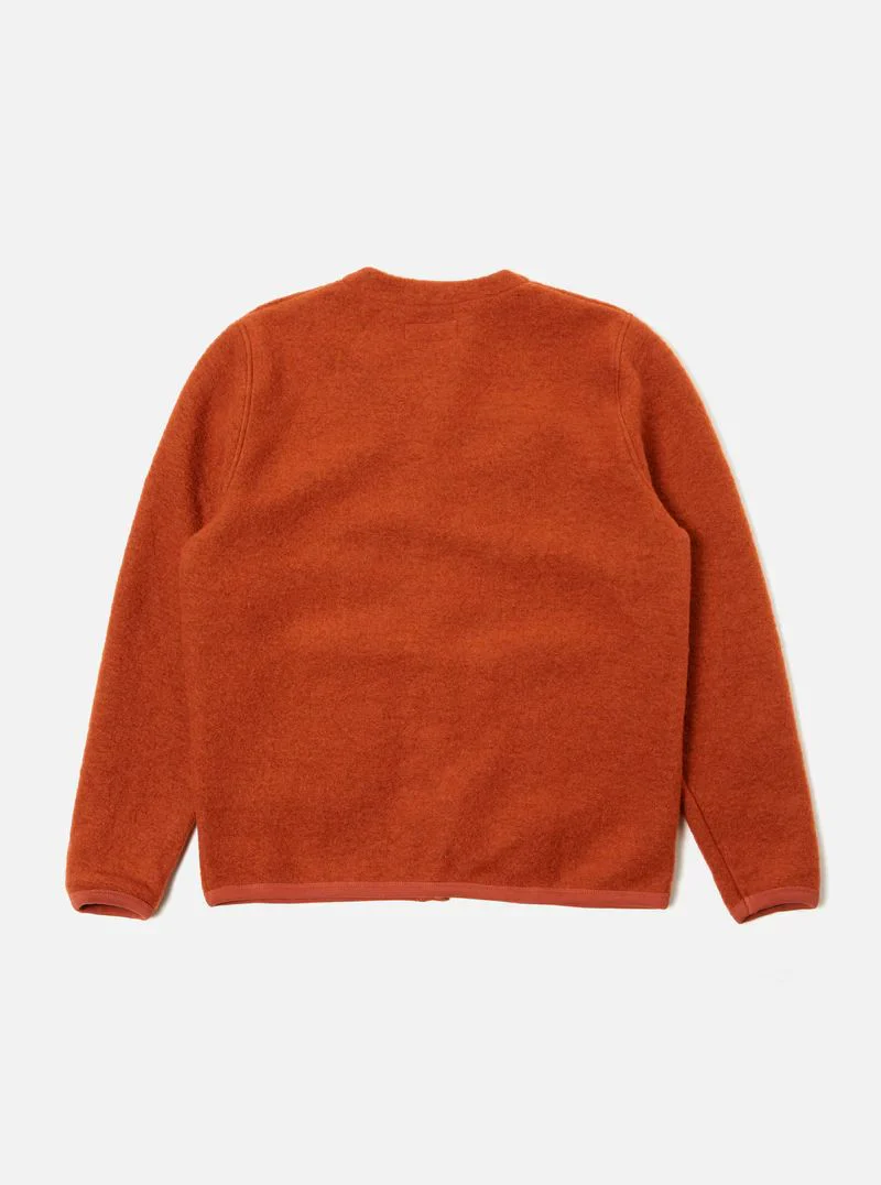 Universal Works Cardigan Wool Fleece (Orange) - Image 2