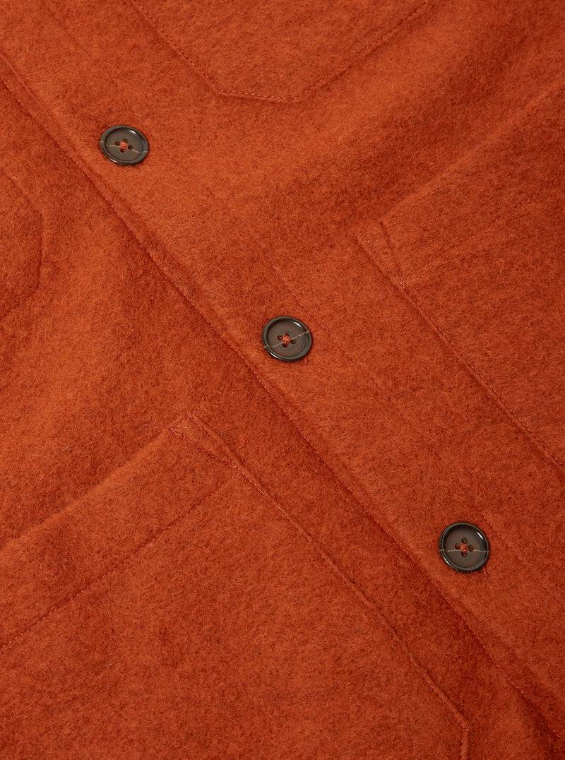 Universal Works Cardigan Wool Fleece (Orange) - Image 4