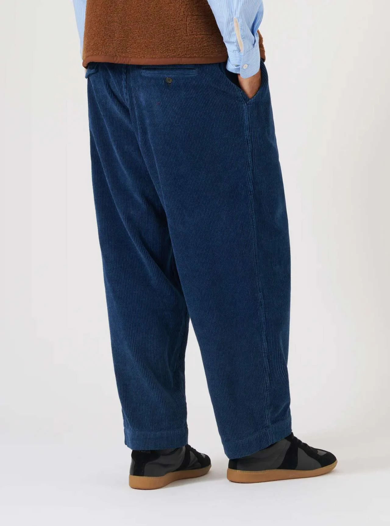 Universal Works Recycled Indigo Cord Oxford Pant (Navy) - Image 3
